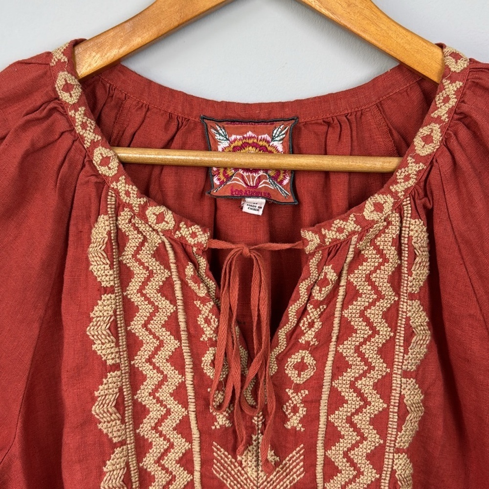 Johnny Was Embroidered Peasant Top. Size Medium. - Picture 4 of 13